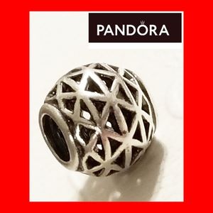 PANDORA SOLID STERLING 925 OPEN WEAVE BASKET BEAD